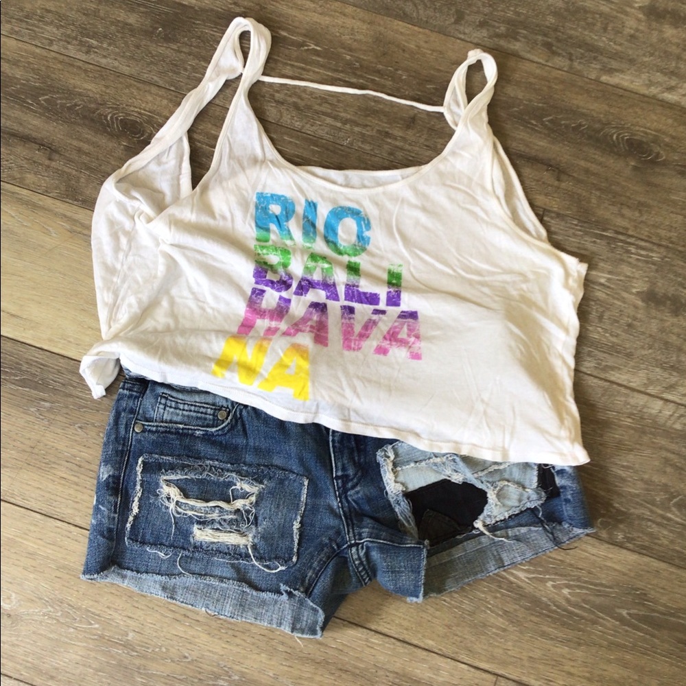 Cropped Beach Vibes Tank Top